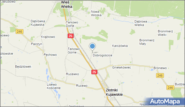 mapa Dobrogościce, Dobrogościce na mapie Targeo